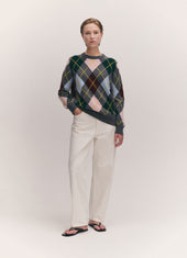 Ava Argyle Crewneck in Multi