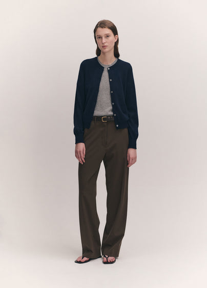 Enya Cashmere Cardigan in Dark Navy