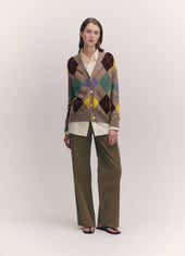 Ava Argyle Cardigan in Multi