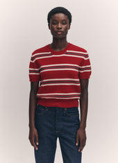 Wicklow Stripe T-Shirt in Red