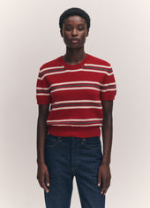 Wicklow Stripe T-Shirt in Red
