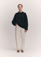 Caragh Chunky Crewneck in Black
