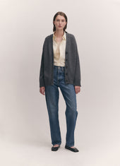 Maura V-neck Cardigan in Derby Grey