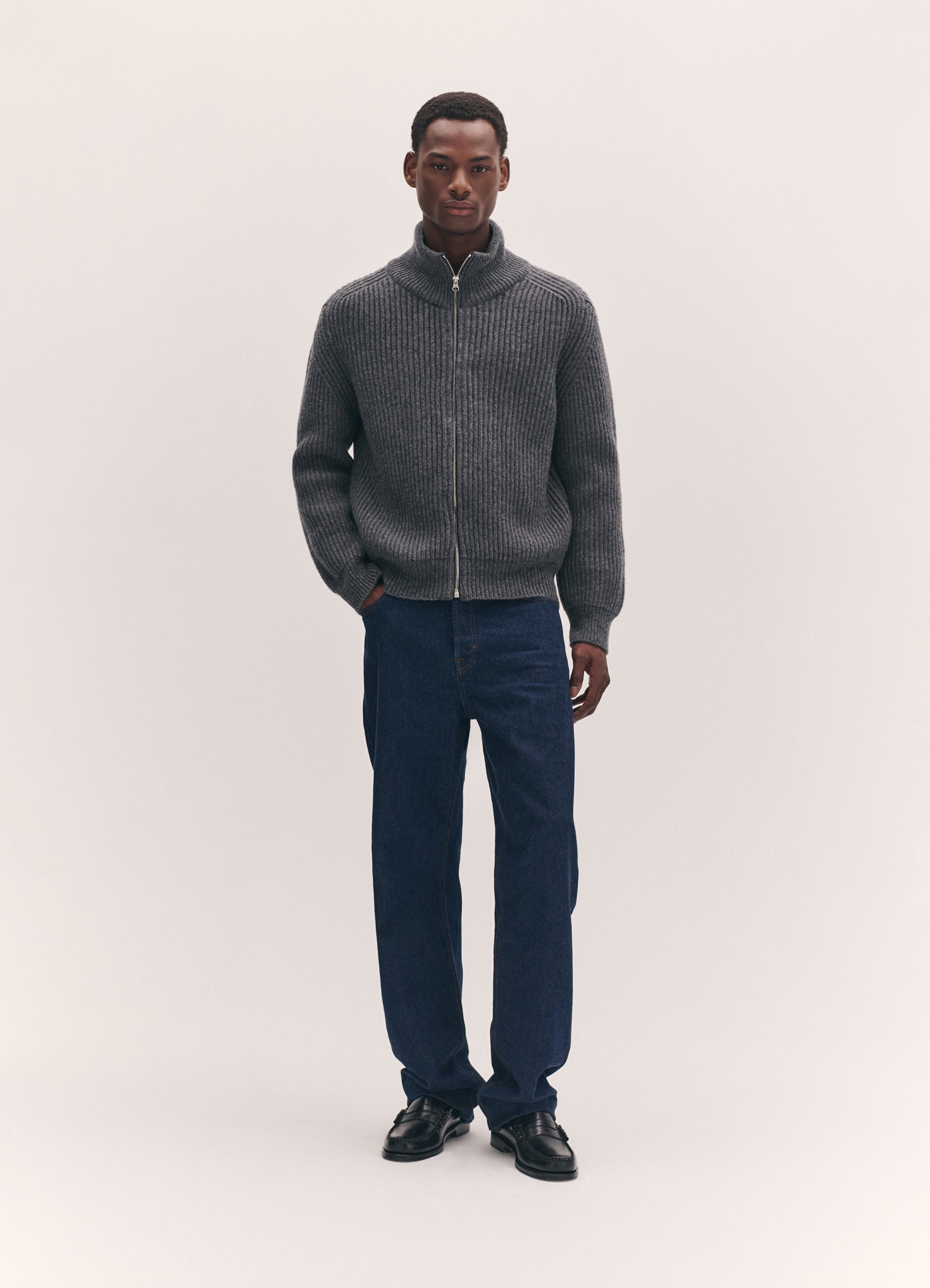 Rea Rib Zip Jacket Derby