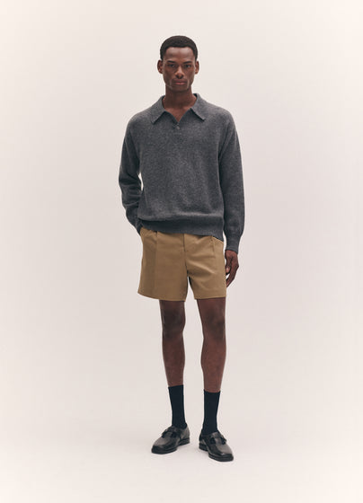 Mens Edith Polo Shirt in Derby Grey