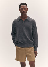 Mens Edith Polo Shirt in Derby Grey