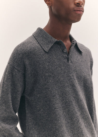 Mens Edith Polo Shirt in Derby Grey