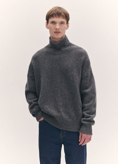 Mens Balla High Neck in Derby Grey