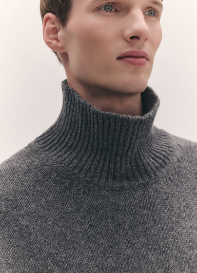 Mens Balla High Neck in Derby Grey