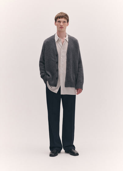 Mens Maura V-neck Cardigan in Derby Grey