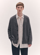 Mens Maura V-neck Cardigan in Derby Grey