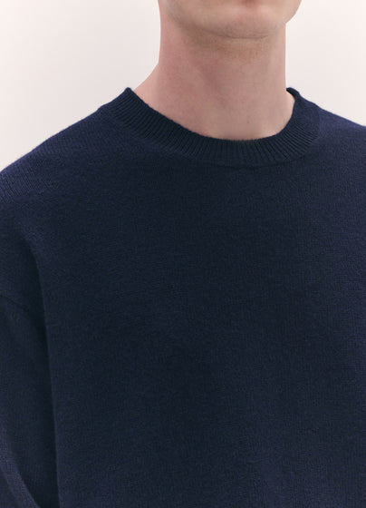 Mens Innes Slouch Crewneck in Navy