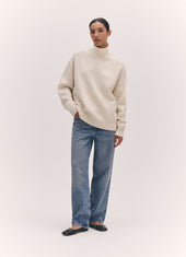 Balla High Neck in White Undyed