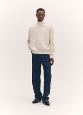 Mens Balla High Neck in White Undyed