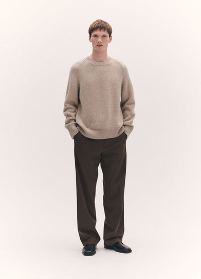 Mens Rosh Crewneck in Oat