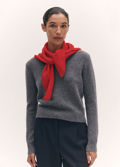 Fionn XL Cashmere Foulard in Poppy Red