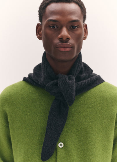 Mens Fionn XL Cashmere Foulard in Charcoal