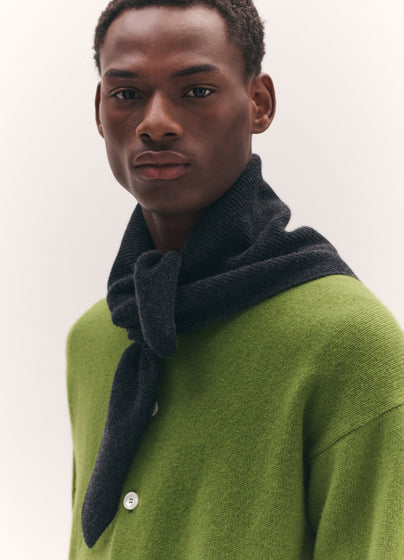 Mens Fionn XL Cashmere Foulard in Charcoal
