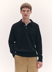 Mens Edith Polo Shirt in Black