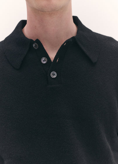 Mens Edith Polo Shirt in Black