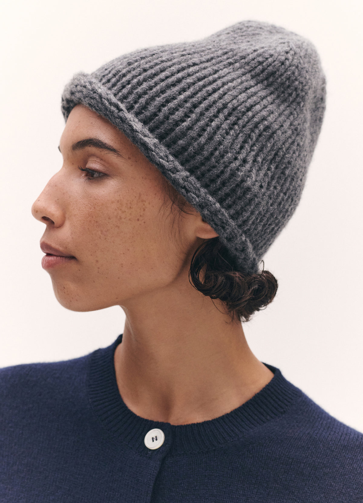 Ribbed Cashmere Beanie Derby