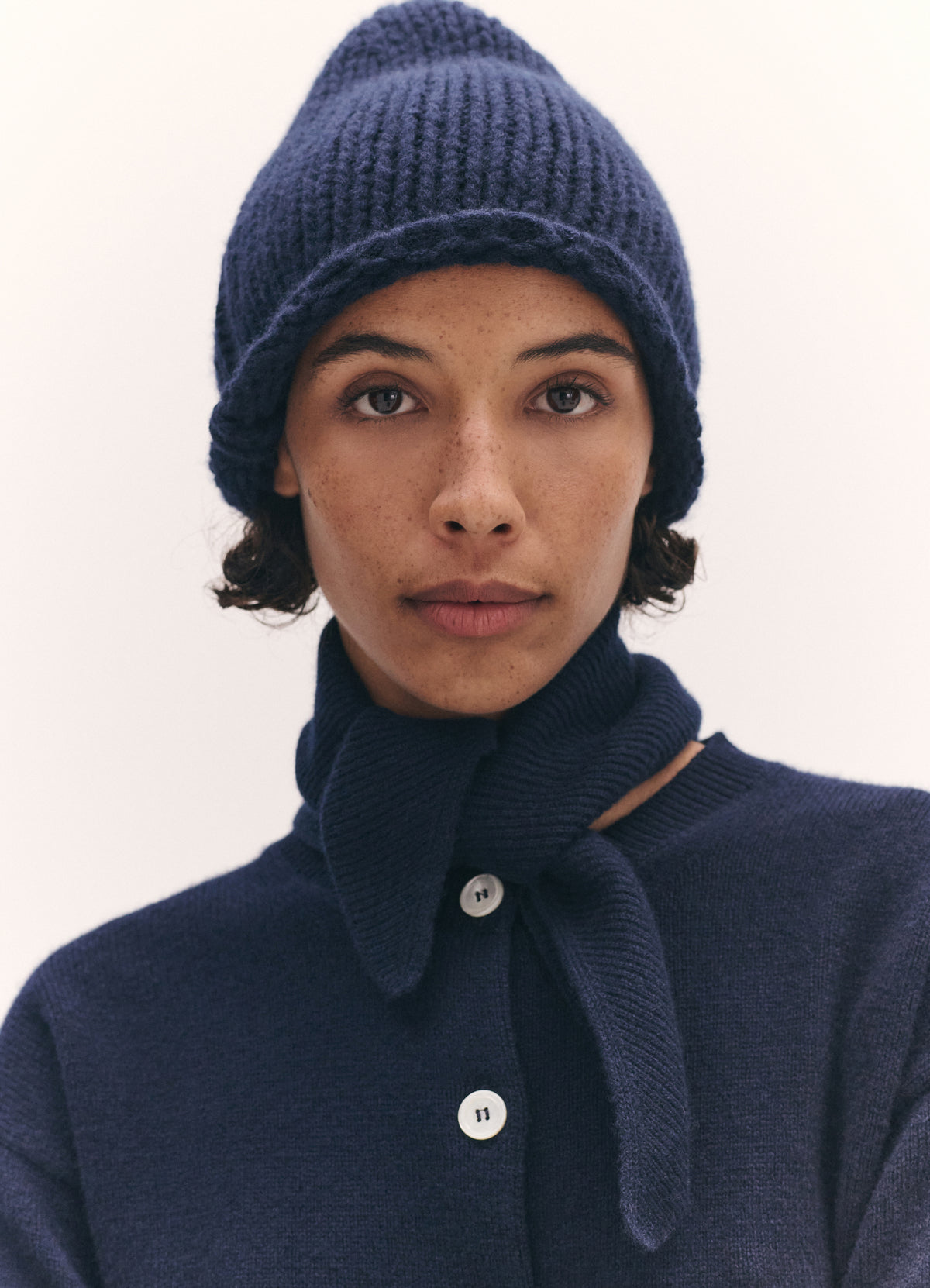 Ribbed Cashmere Beanie