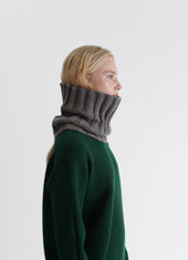 Grainne Rib Snood in Grey