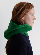 Hand Knit Geelong Hood in Green