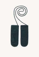 Cashmere Mittens in Holly Green/Derby Grey Marle