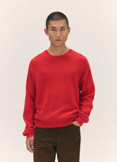 Mens Innes Crewneck in Poppy Red