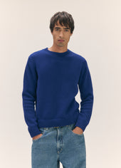 Mens Rosha Crewneck in Smalt Blue
