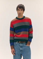 Mens Sora Crewneck in Multistripe