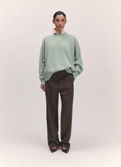 Innes Slouch Crewneck in Mint Green