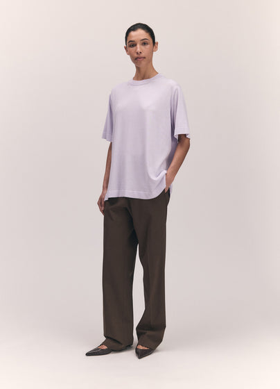 Slouchy Cotton T-Shirt in Lilac