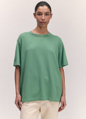 Short Sleeve Slouchy T-Knit in Green