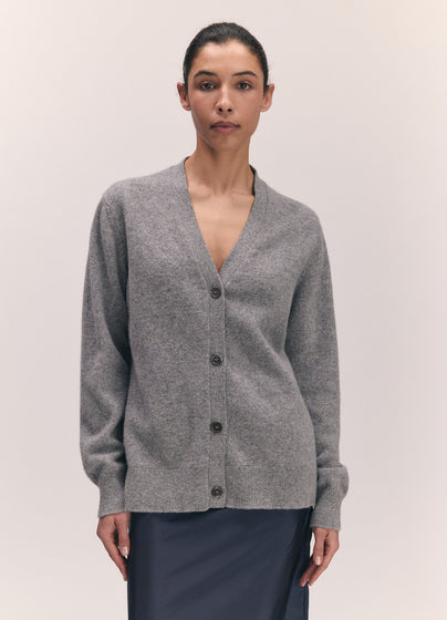 Ava Cardigan in Flannel Grey