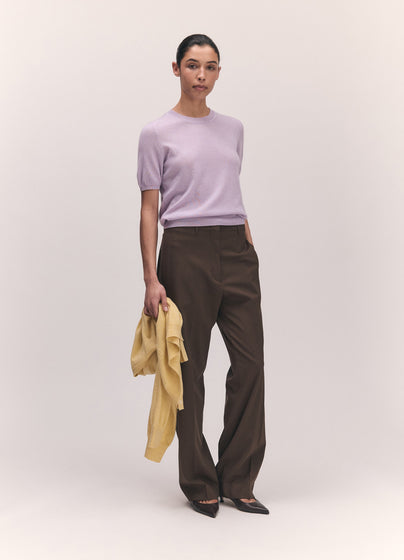 Emer Cashmere T-Shirt in Lilac