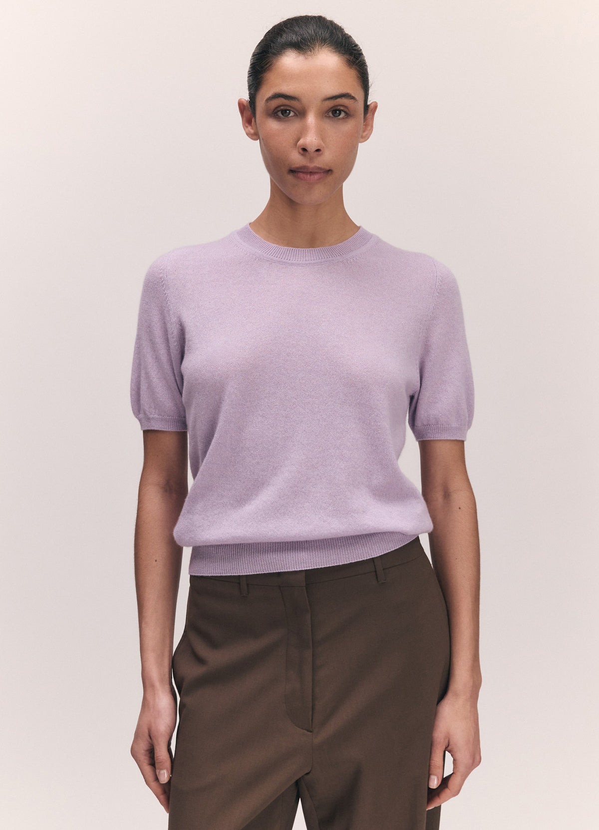 Emer Cashmere T-Shirt in Lilac