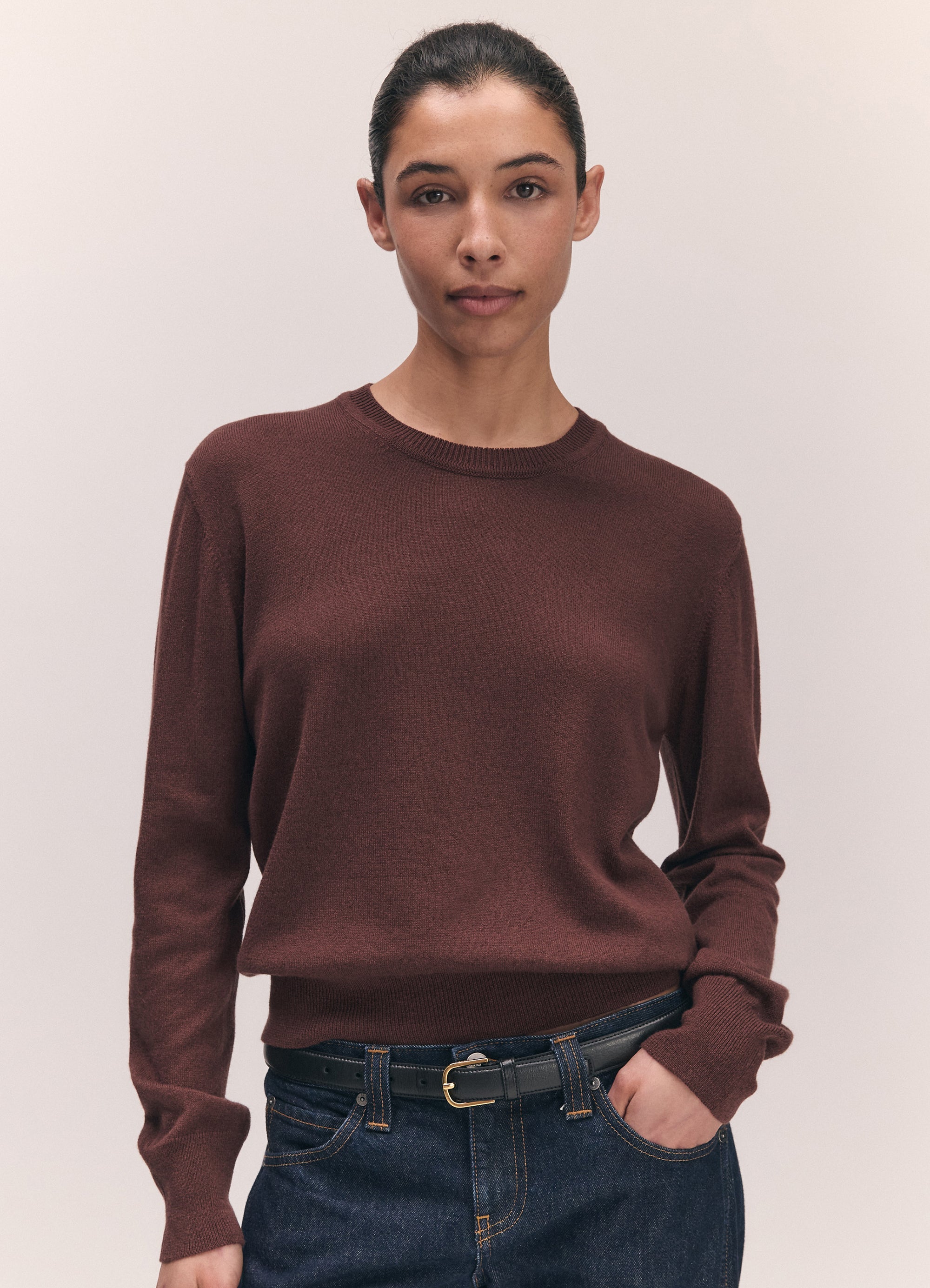 Enya Cashmere Cardigan in Hazelnut – &Daughter