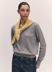 Fionn XL Cashmere Foulard in Pale Yellow