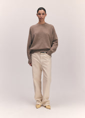 Innes Slouch Crewneck in Dark Natural