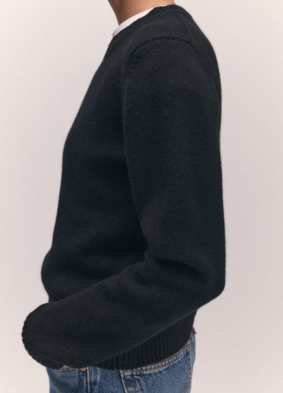 Rosha Shrunken Crewneck in Black