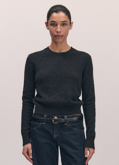 Sligo Shrunken Crewneck in Charcoal