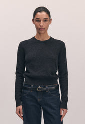 Sligo Shrunken Crewneck in Charcoal