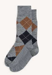 Argyle Socks in Grey