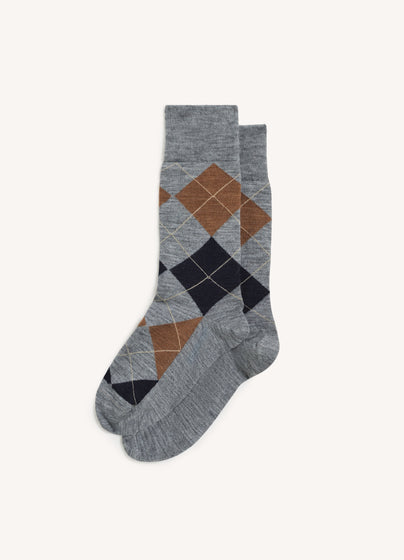 Argyle Socks in Argento