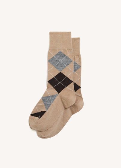 Argyle Socks in Panna