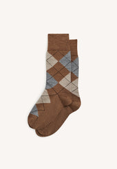 Argyle Socks in Tabacco