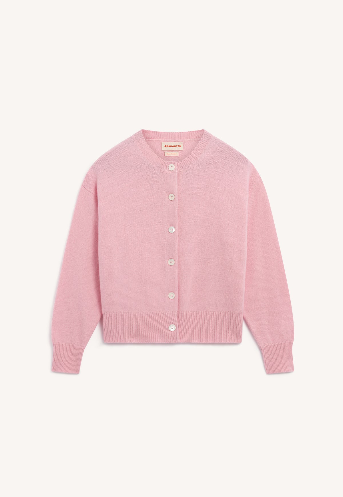 Ada Crewneck Cardigan Pale