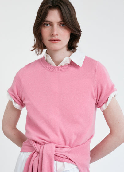 Emer Cashmere T-Shirt in Pink